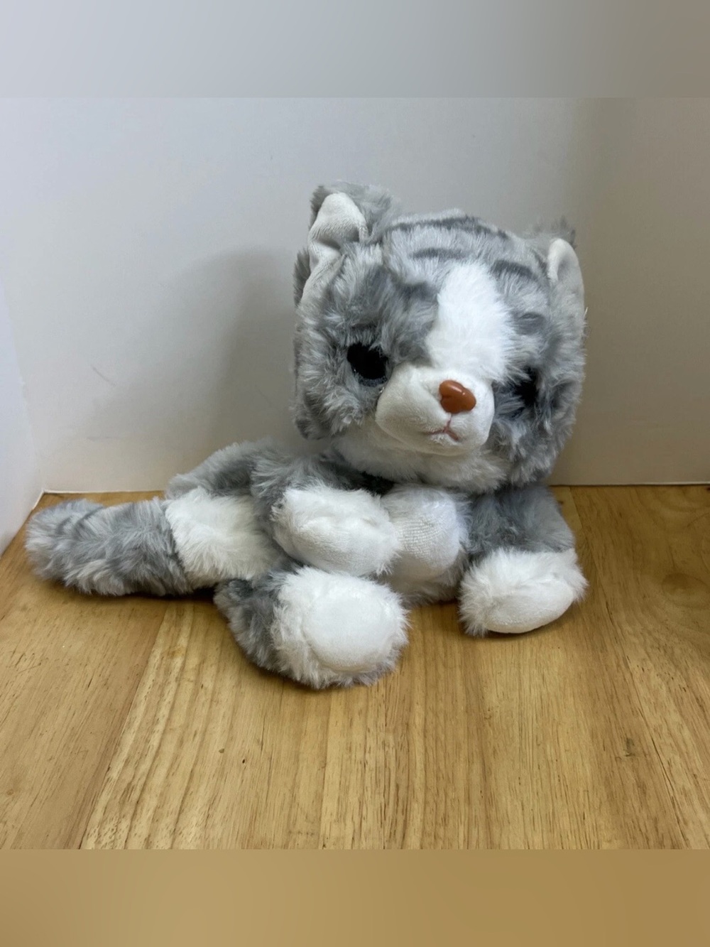 Office Depot  My Cuddly Pencil Pouch Case Gray Tabby Cat Kitten Plush